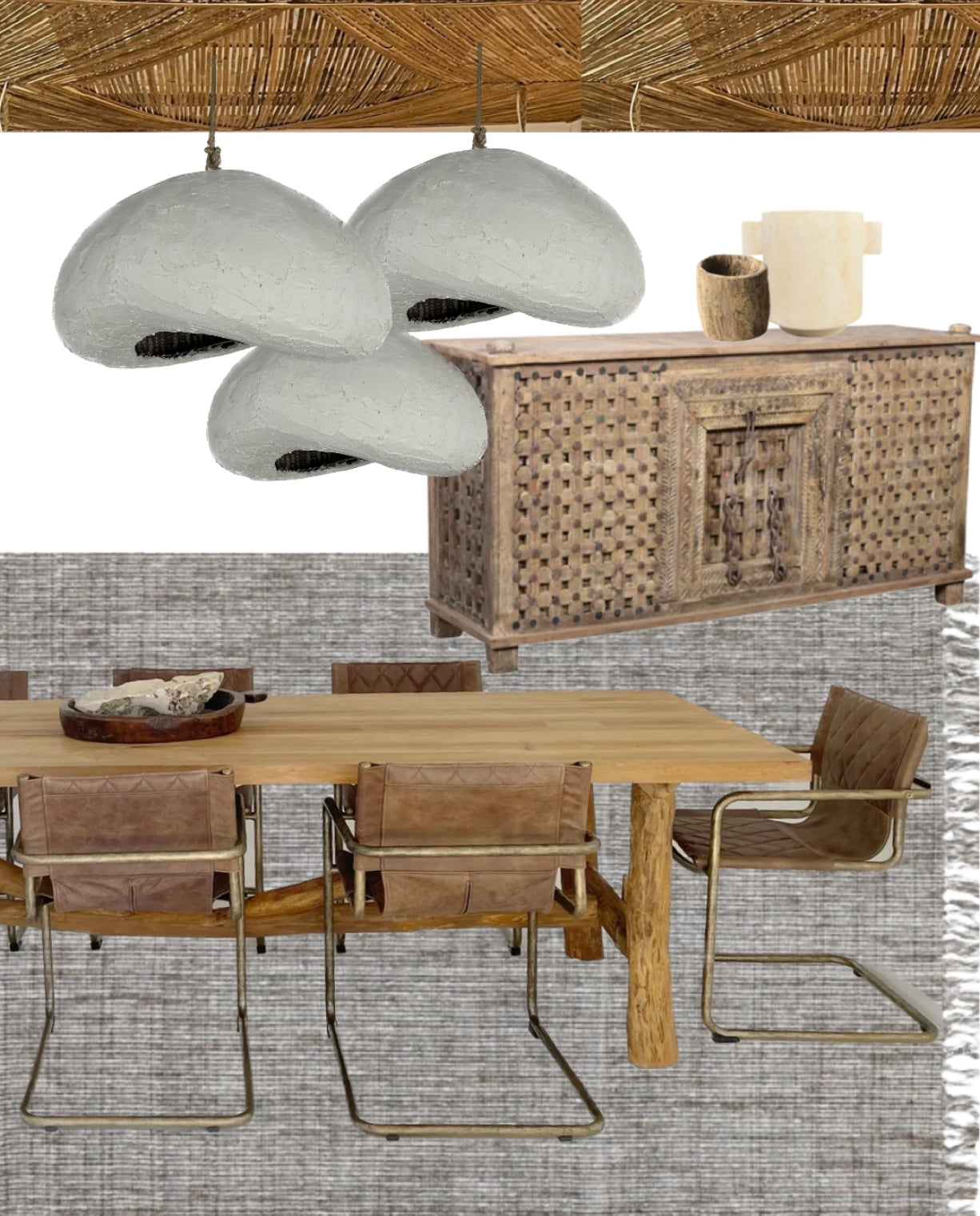 Anyango : Wooden Log Table, Natural.