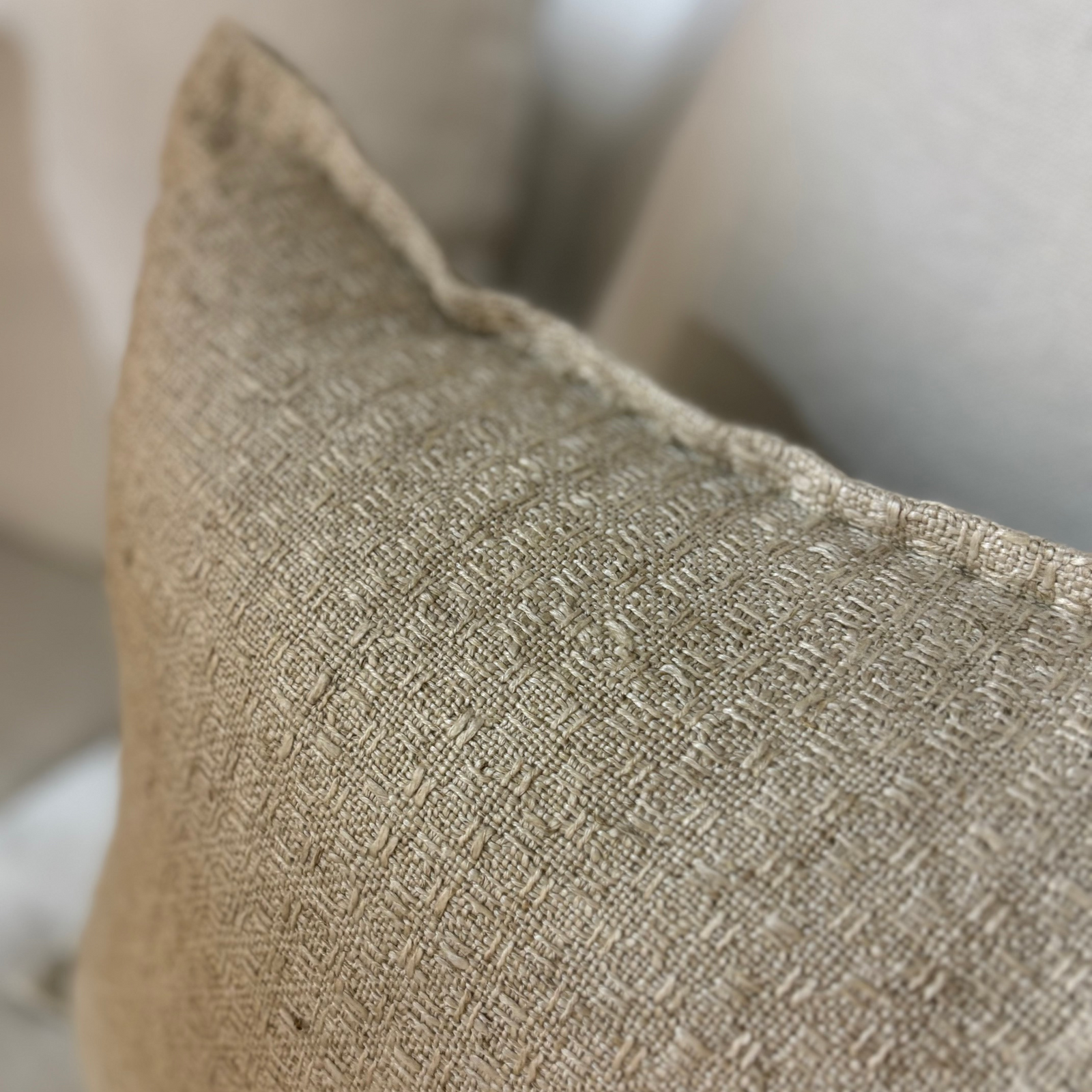Cushions : Colette : Silk Slub Squares | Cream 40x60cm