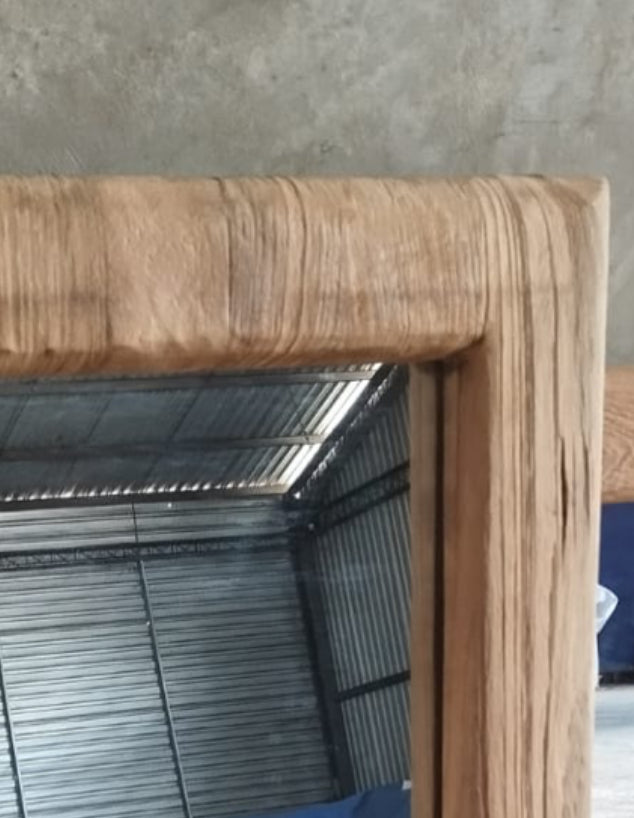 RECYCLED TEAK WOOD MIRROR NATURAL 50 X 80 CM