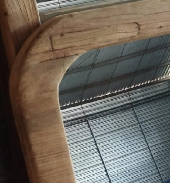 ADREL RECYCLED TEAK WOOD MIRROR NATURAL 70 X 110 CM