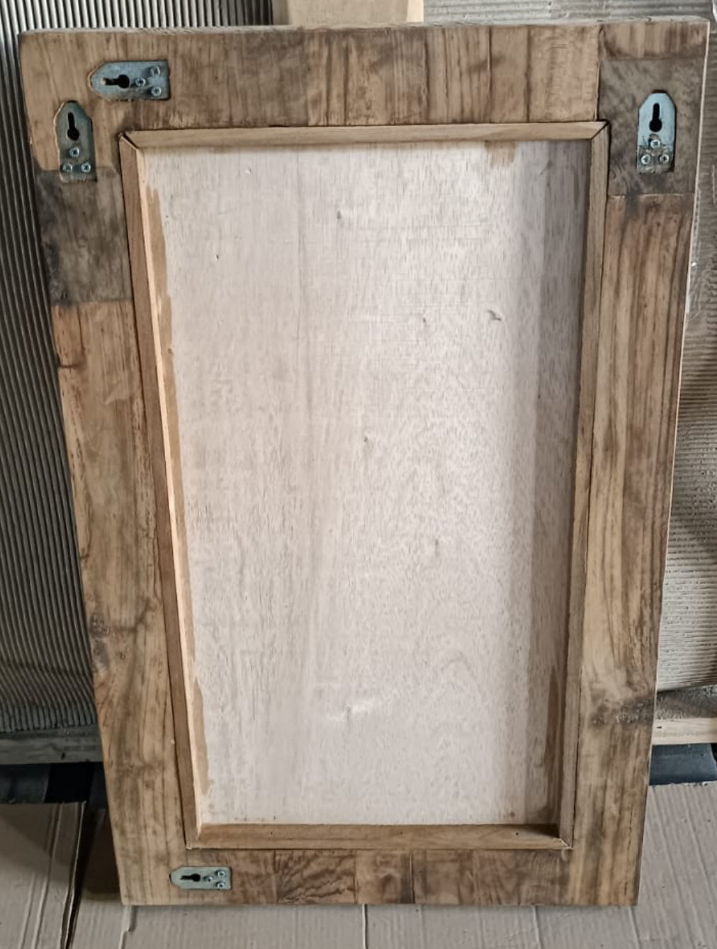 RECYCLED TEAK WOOD MIRROR NATURAL 50 X 80 CM