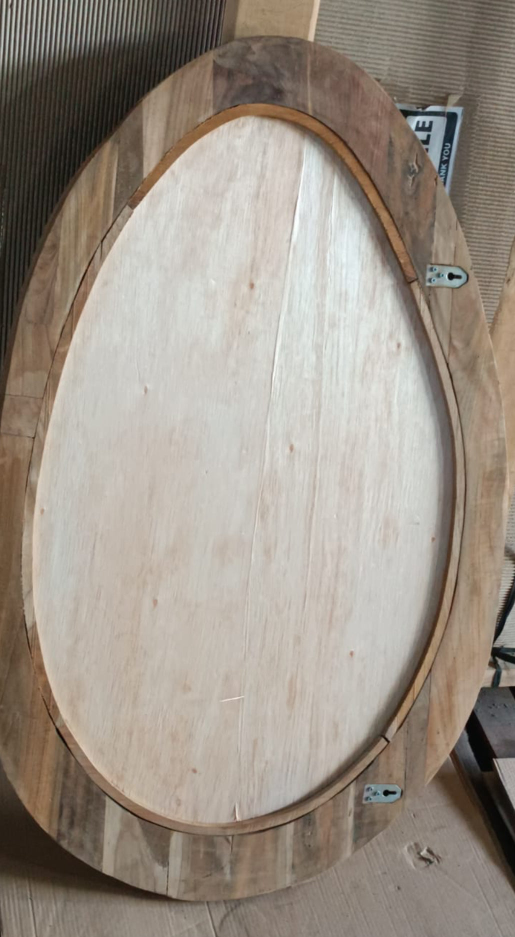 Andile : Teak Egg Mirror