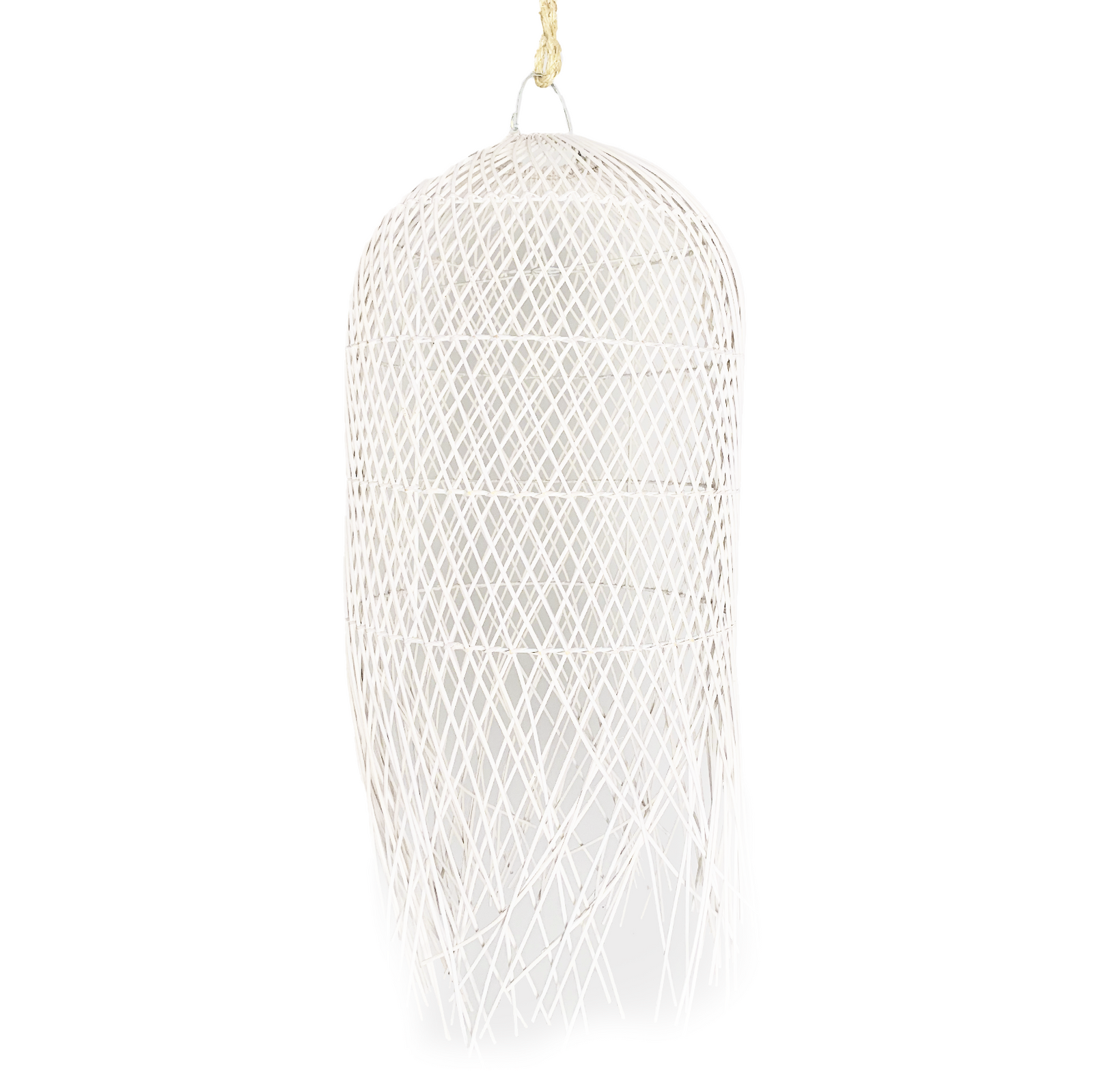 Pendant: Occi: Whitewashed | 80CM MED | Shaggy Rattan | OUTLET