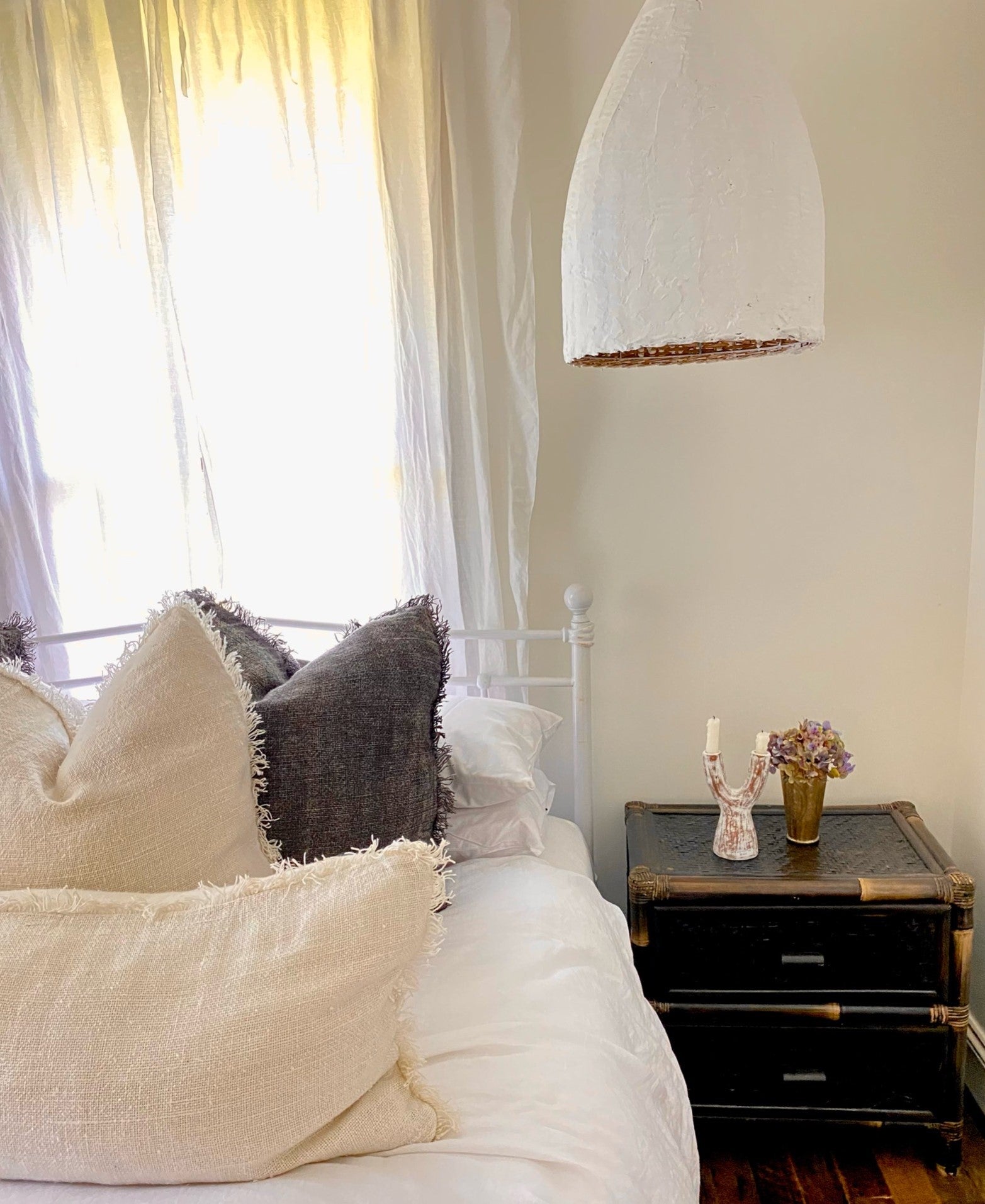 'Chege' Clay Tall Dome Pendant Light, Small