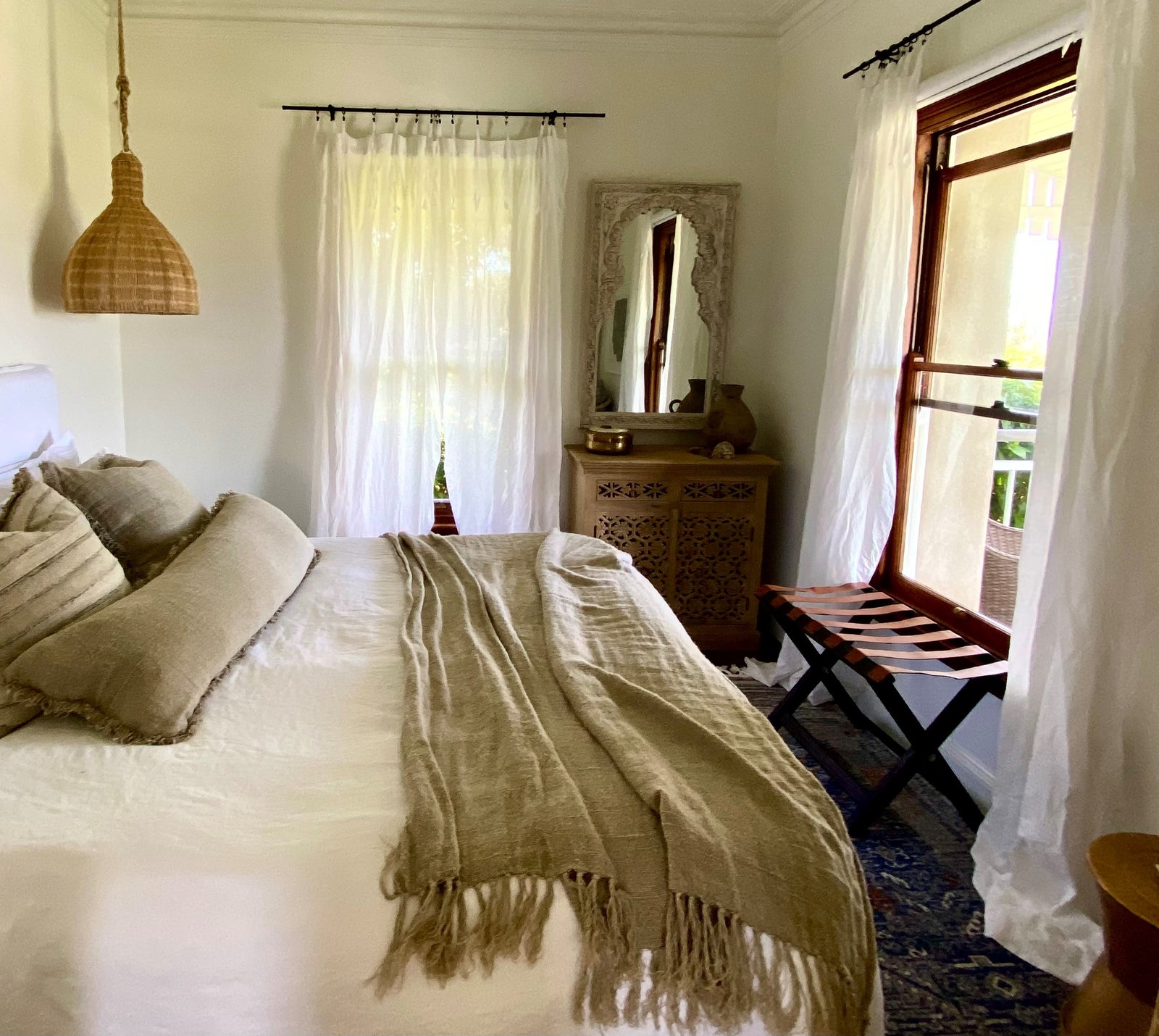 Keeya Rattan Beehive Pendant 50cm diam x 60cm h