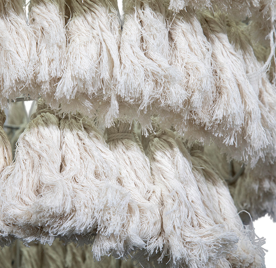 Pendant Light : Cotwm | Tiered Cotton Tassel | Natural White | OUTLET