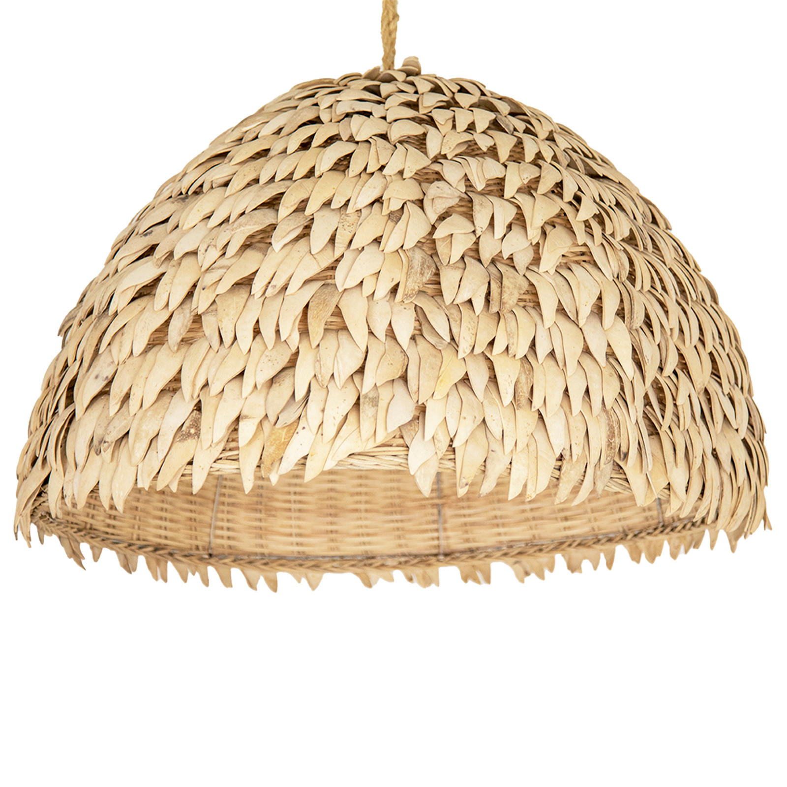 Pendant Light : Sade : Coconut Dome 70cm Cream Pendant Light