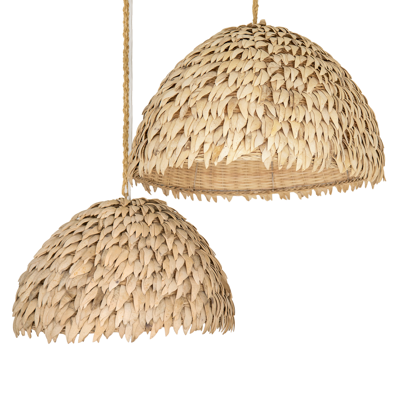 Pendant Light : Sade : Coconut Dome 70cm Cream Pendant Light