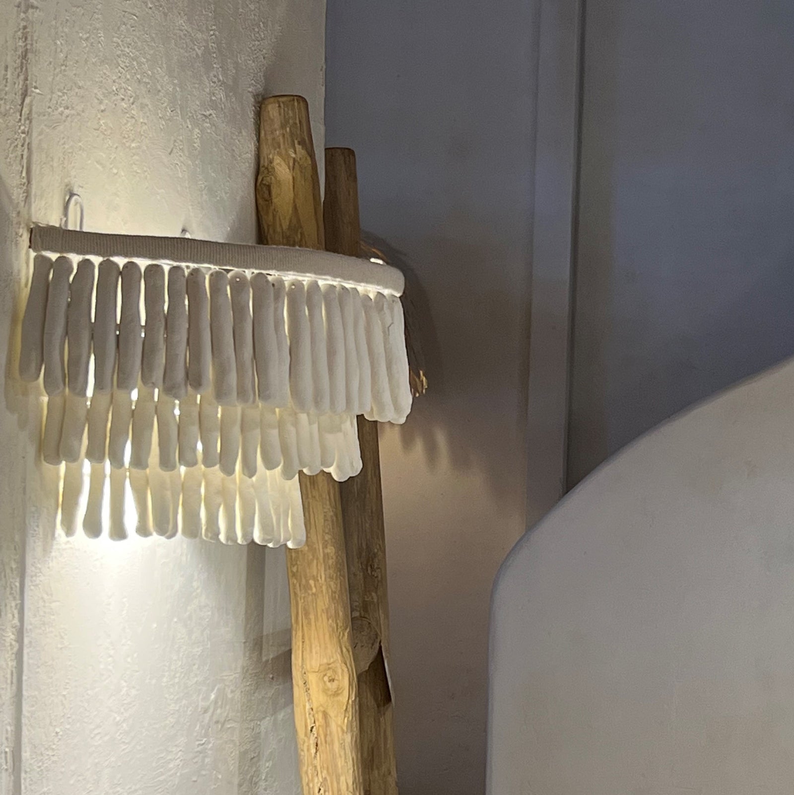 Desta : Clay Bauble Three Layer Wall Sconce.