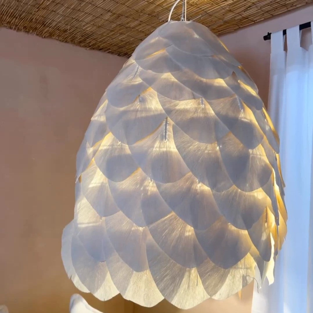 Milana : Large Cotton Dome Petal Pendant