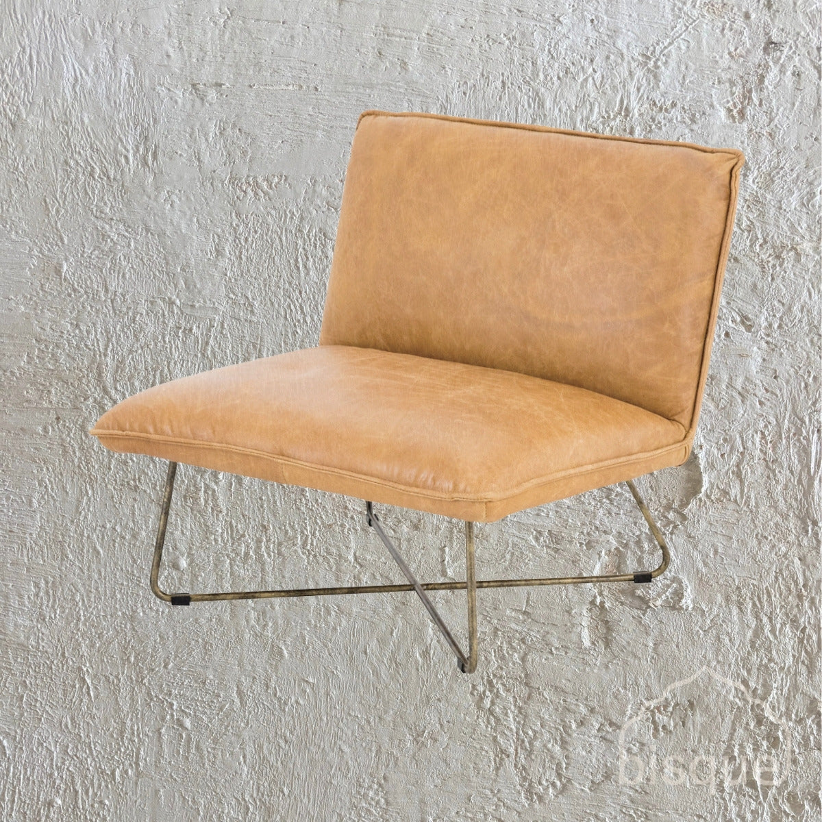 Martino : Leather Low Occasional Chair Cognac