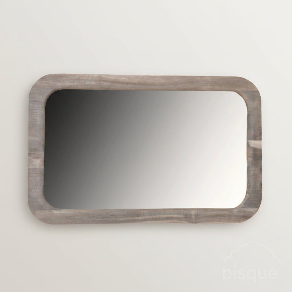 ADREL RECYCLED TEAK WOOD MIRROR NATURAL 70 X 110 CM