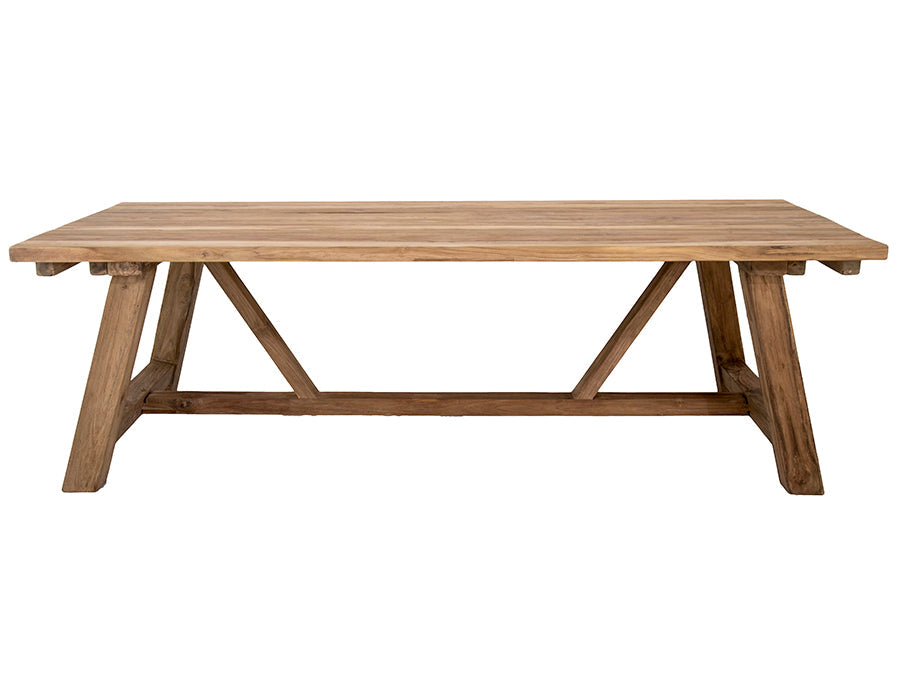 Mentari : Farmhouse Outdoor Dining Table, Natural