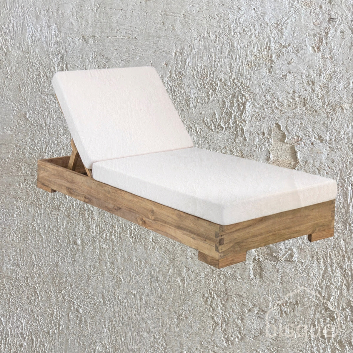 Banyu : Teak Outdoor Sunbed, Natural.