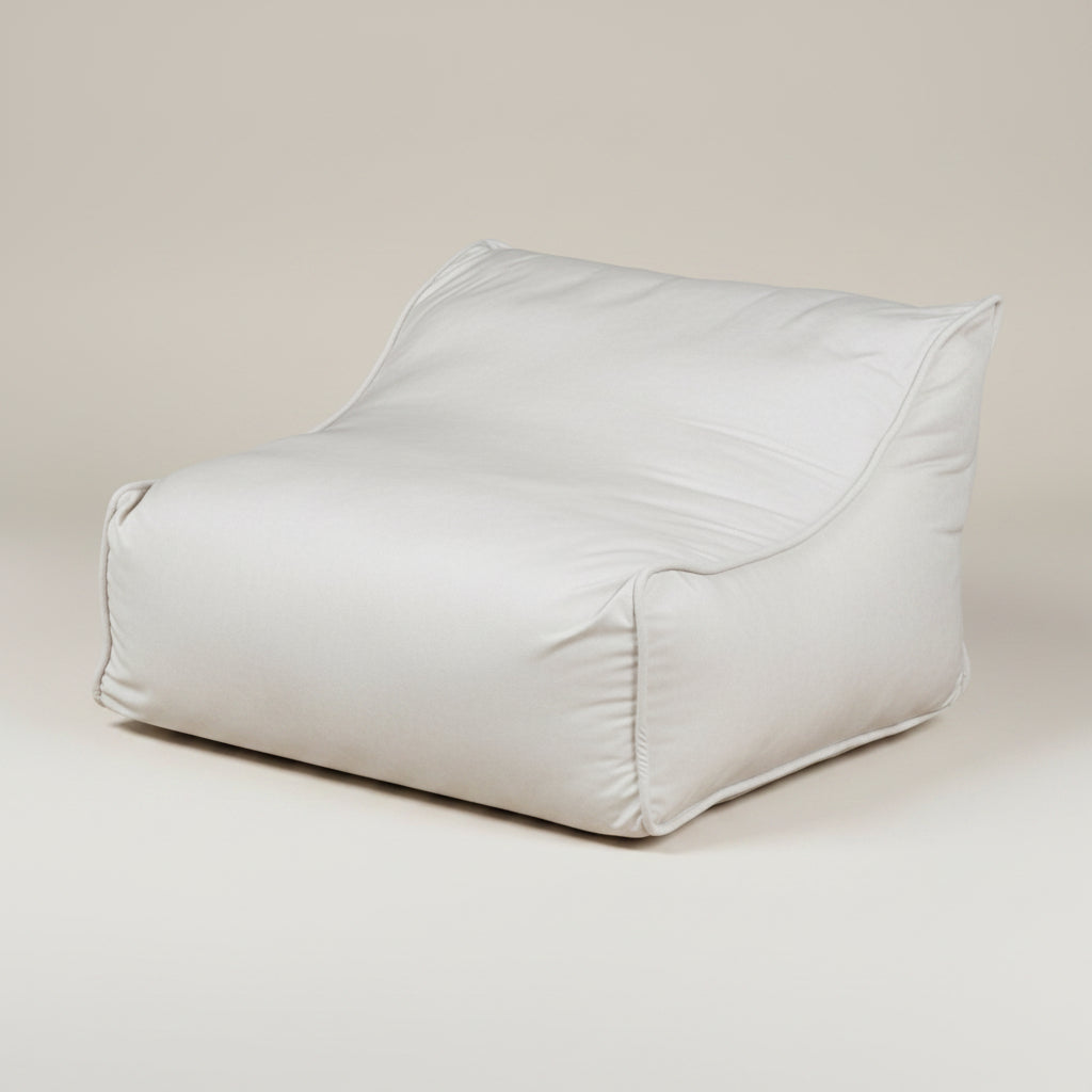 White outdoor single seater