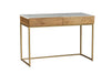 Wooden & Marble Top Writing Table With Iron Leg