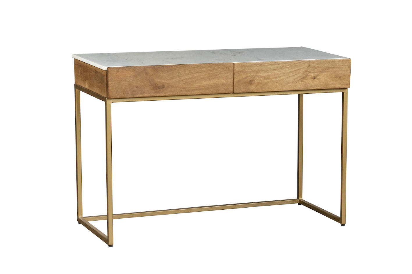 Jacobus : Wooden & Marble Top Writing Table With Iron Leg