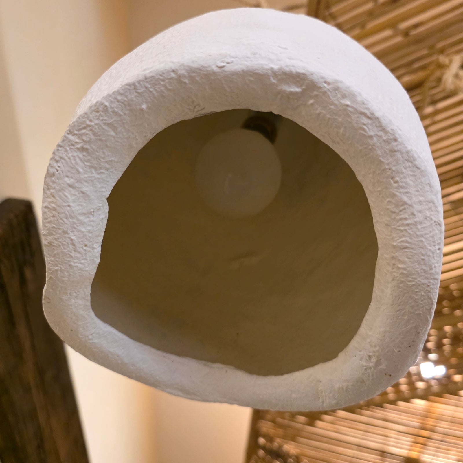 Pendant Light: Chiara : Resin Irregular Dome | White