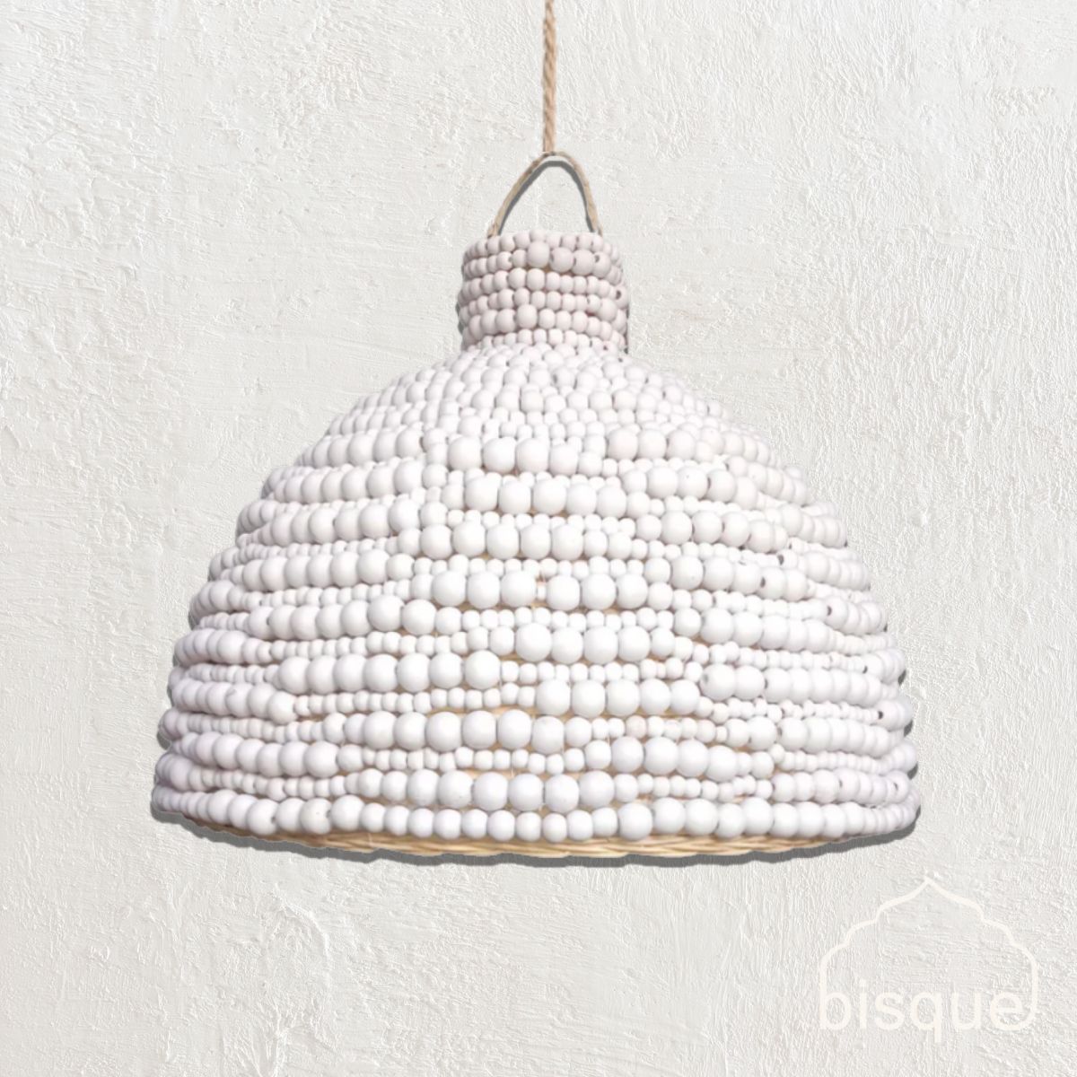 Cahya : Wooden Bead Pendant Light, Large