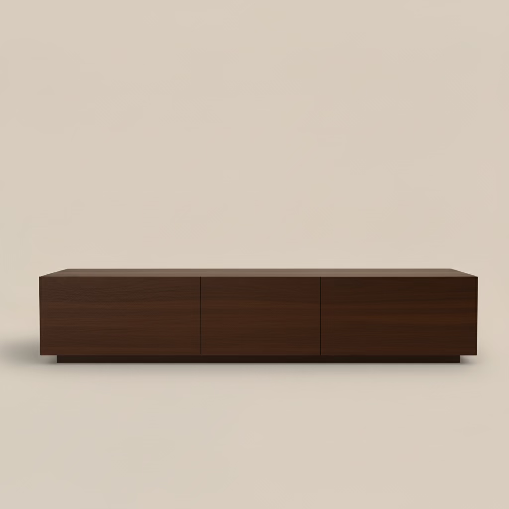 Rieti low dark brown console or entertainment unit