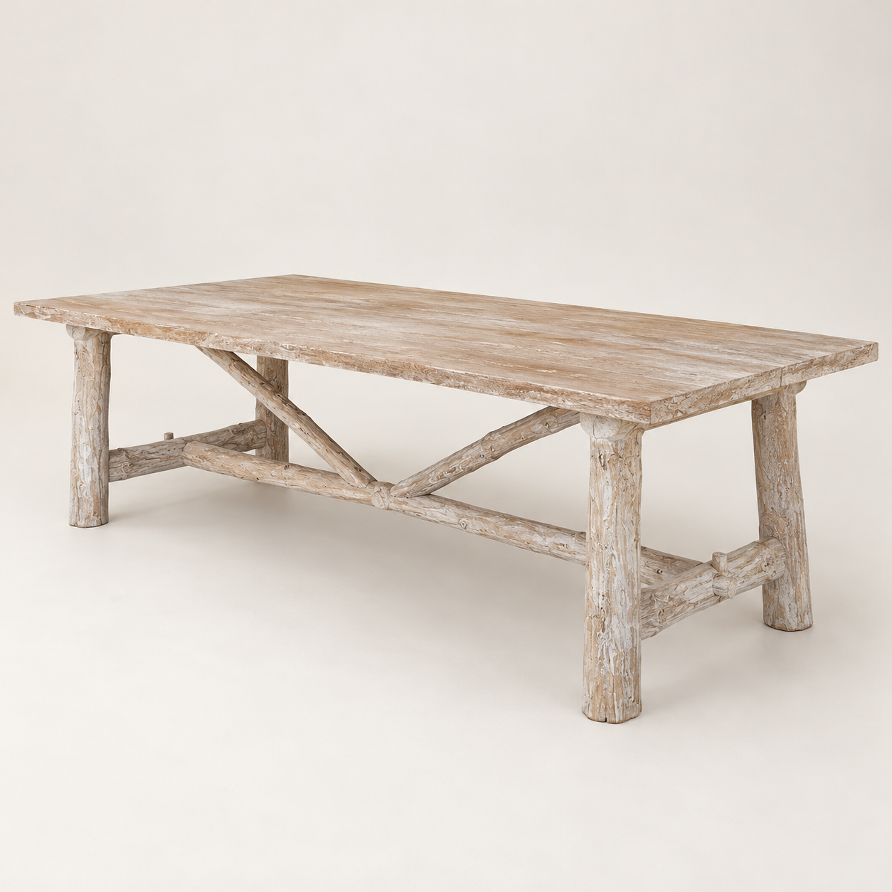 Anyango : 300cm | WHWH | Recycled Teak Log | Dining Table | OUTLET
