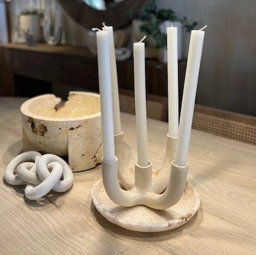 'Ashon' Ceramic Quintet Candleholder