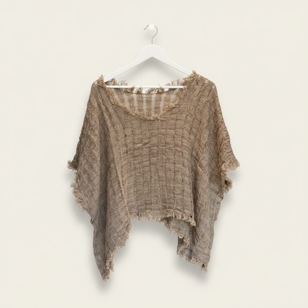 Italian LInen : Sariton : Loose Top, One Size | Natural