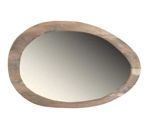 Andile : Teak Egg Mirror