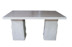 Alba : GRC cream 'stone' dining table.