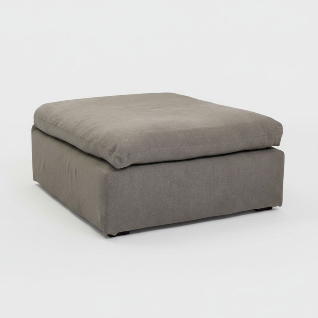 Bahati : 90cm Slip Cover Taupe Ottoman