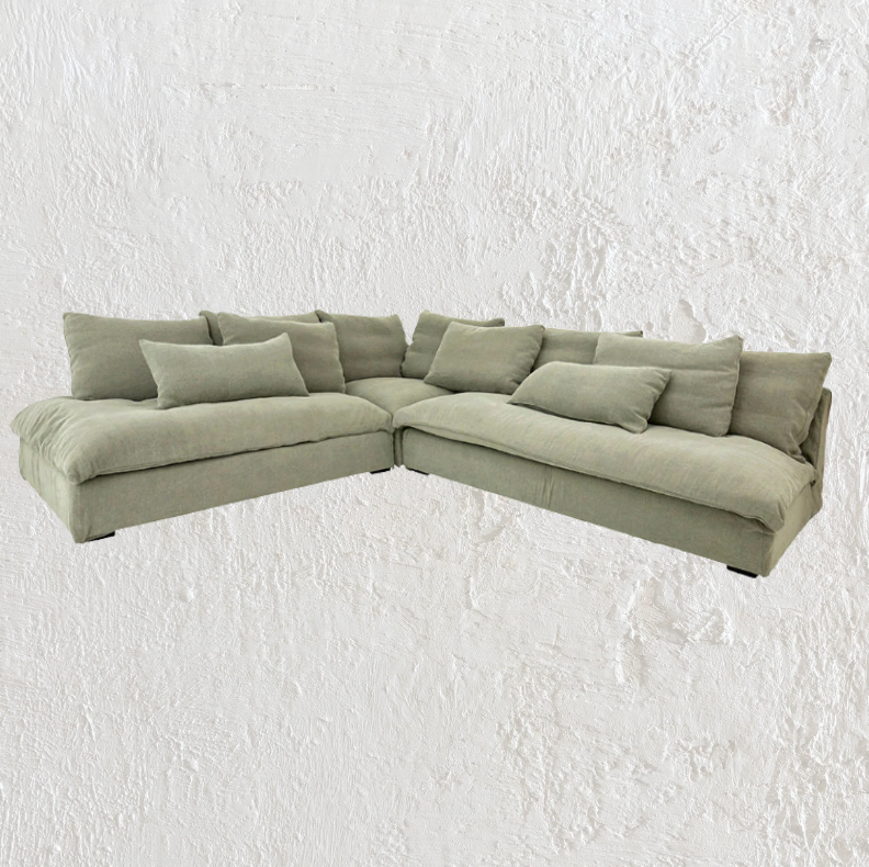 Lavanya :3 Piece Corner Sofa Suite, Taupe