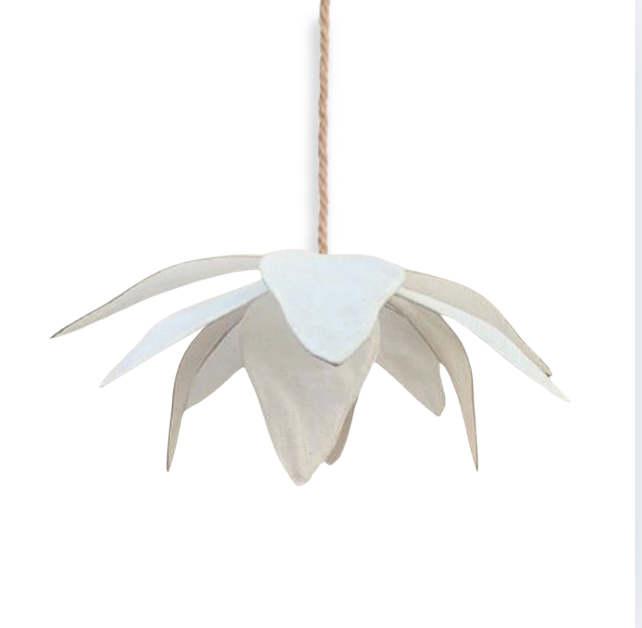 Pendant light: Danso, Cotton Cream, 58cm Flower Light