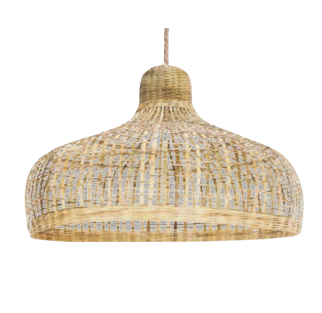CLEARANCE PENDANT : Laloma : Open Weave Bamboo 72cm and 50cm Pendant Light