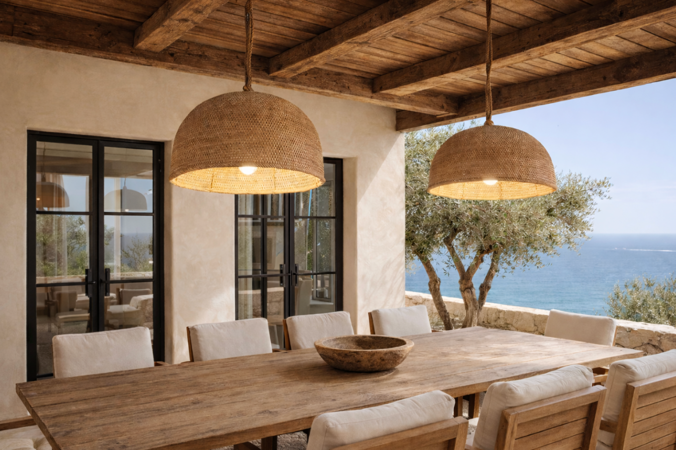 Josefa : Lombok Weave Rattan Pendant Light.