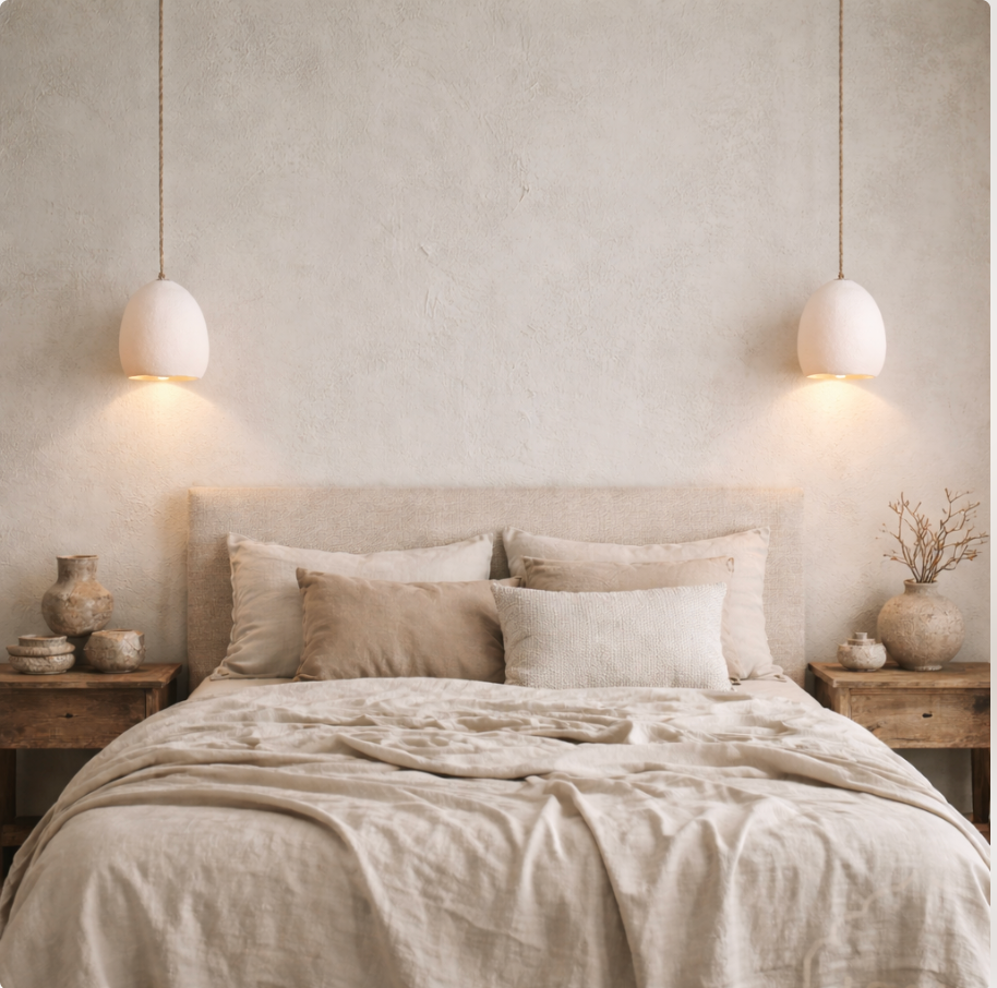 Pendant Light: Chiara : Resin Irregular Dome | White