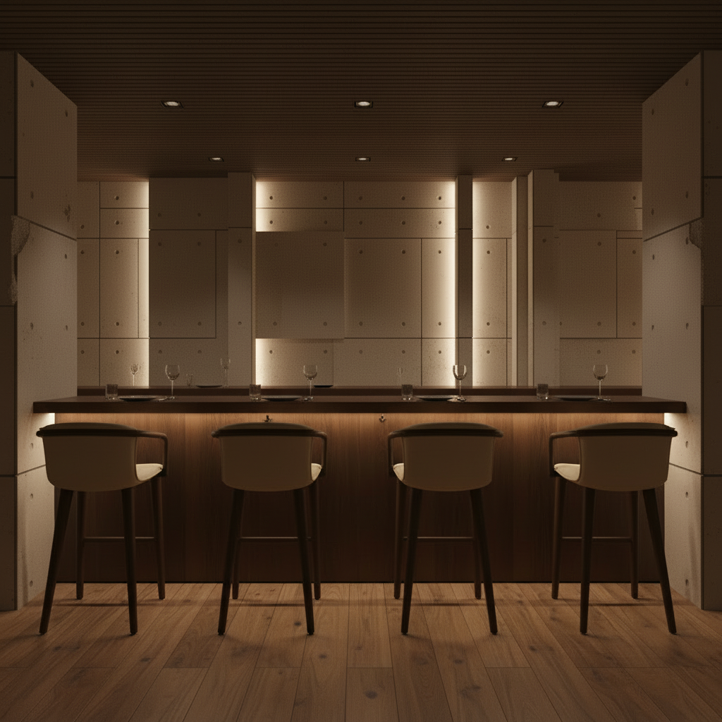Jordano : Cream Leather Seat with Dark Brown Rounded Wood Frame, 65 cm seat height