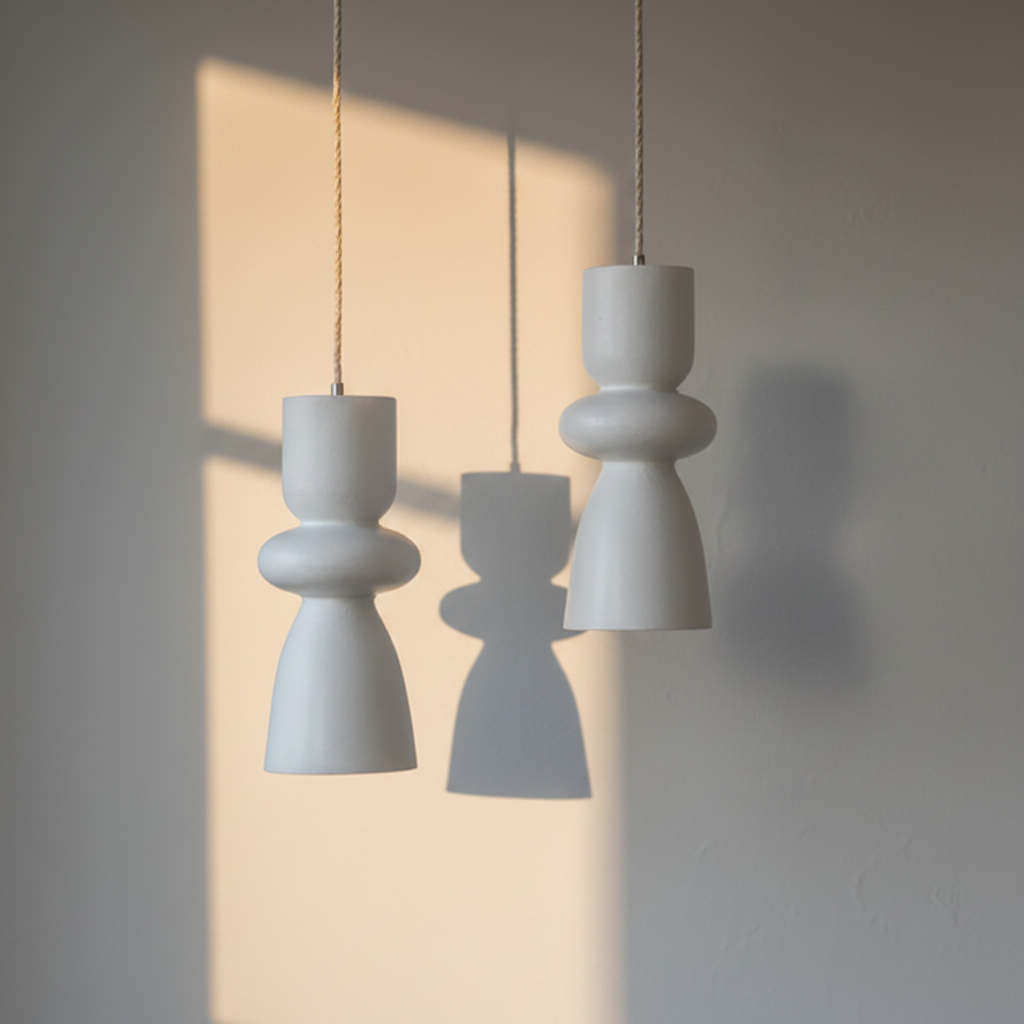 CLEARANCE PENDANT : Mainza : Fibreglass Resin Pendant Light