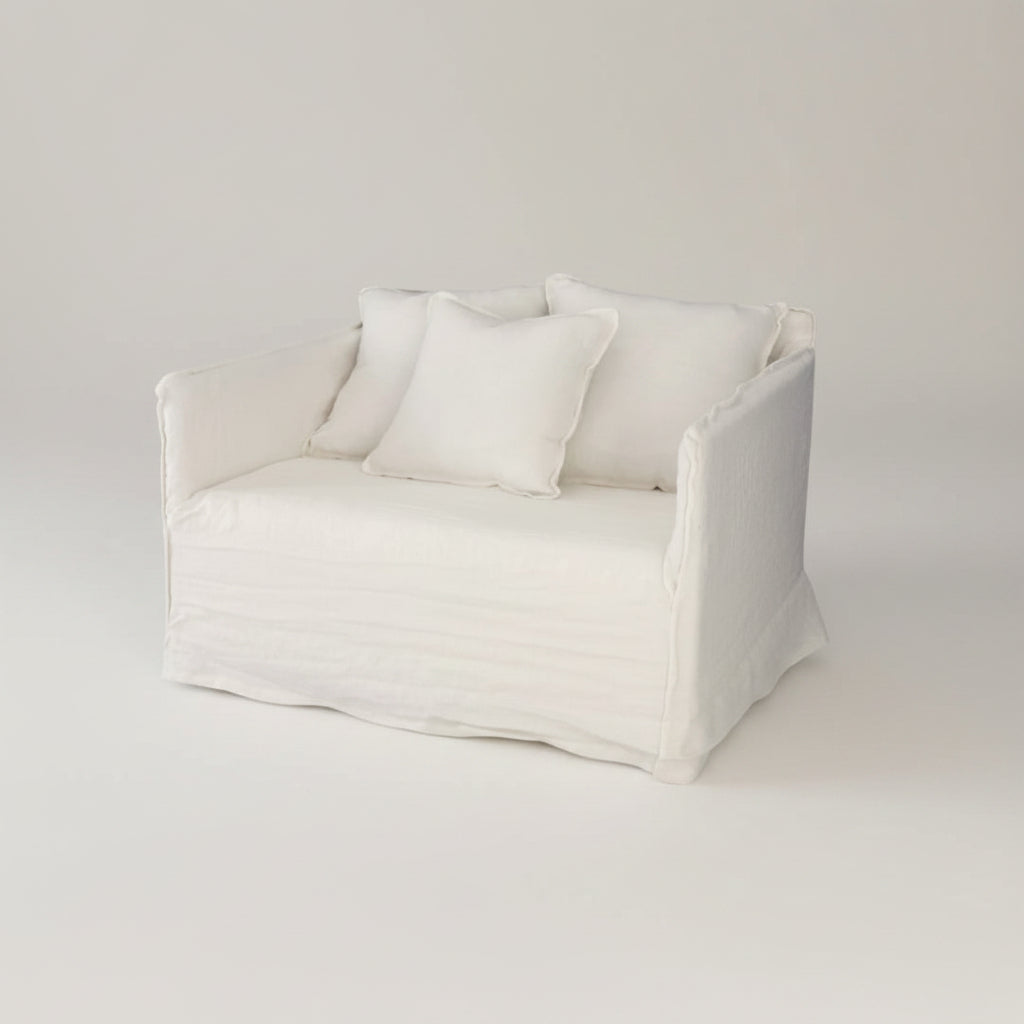 'Khalia' Single Seater Sofa, White
