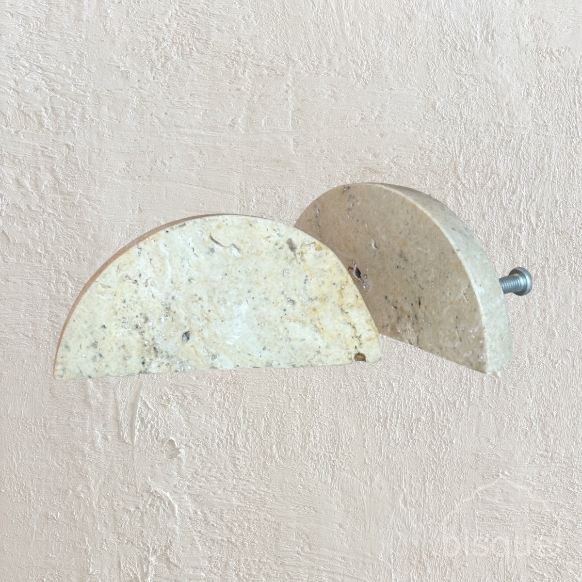 Tanika : Fossilised Half Round Double Door Handle