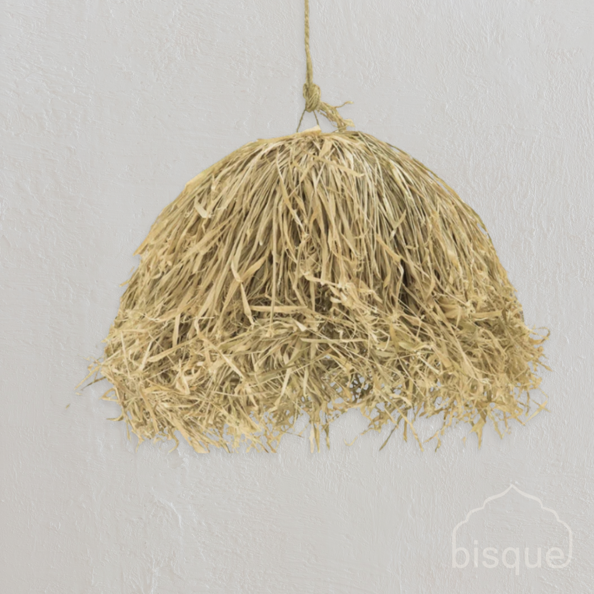Tamo : Raffia Dome Pendant 50cm diam x 45cm h