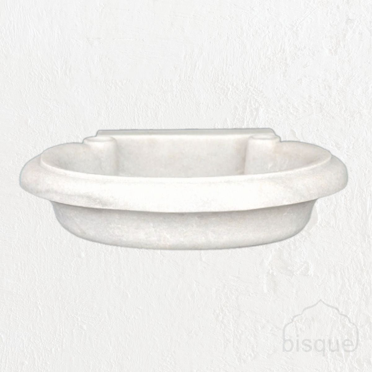 Eshana : Hamam Style White Carved 66cm Marble Basin, Wabi Sabi Basins Australia