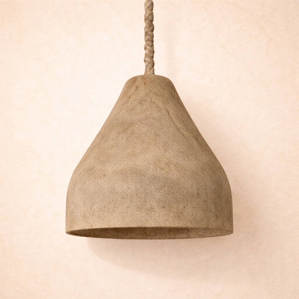 Pendant light: Abasun, Clay pendant large in washed mud finish
