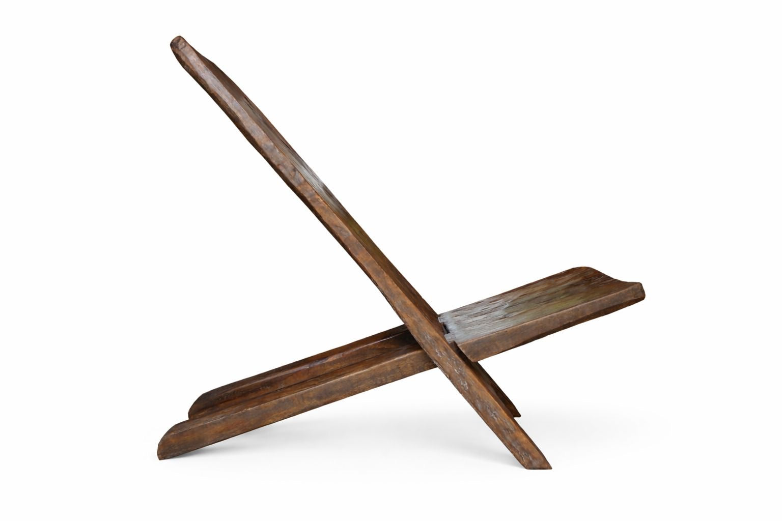 Modu : Hand Carved One of a Kind African Folding Chair, Laban Wood, 123cm L x 49cm W x 107cm H (seat 30cm), Wabi Sabi Furniture, Australia| Teak Leaf Colour