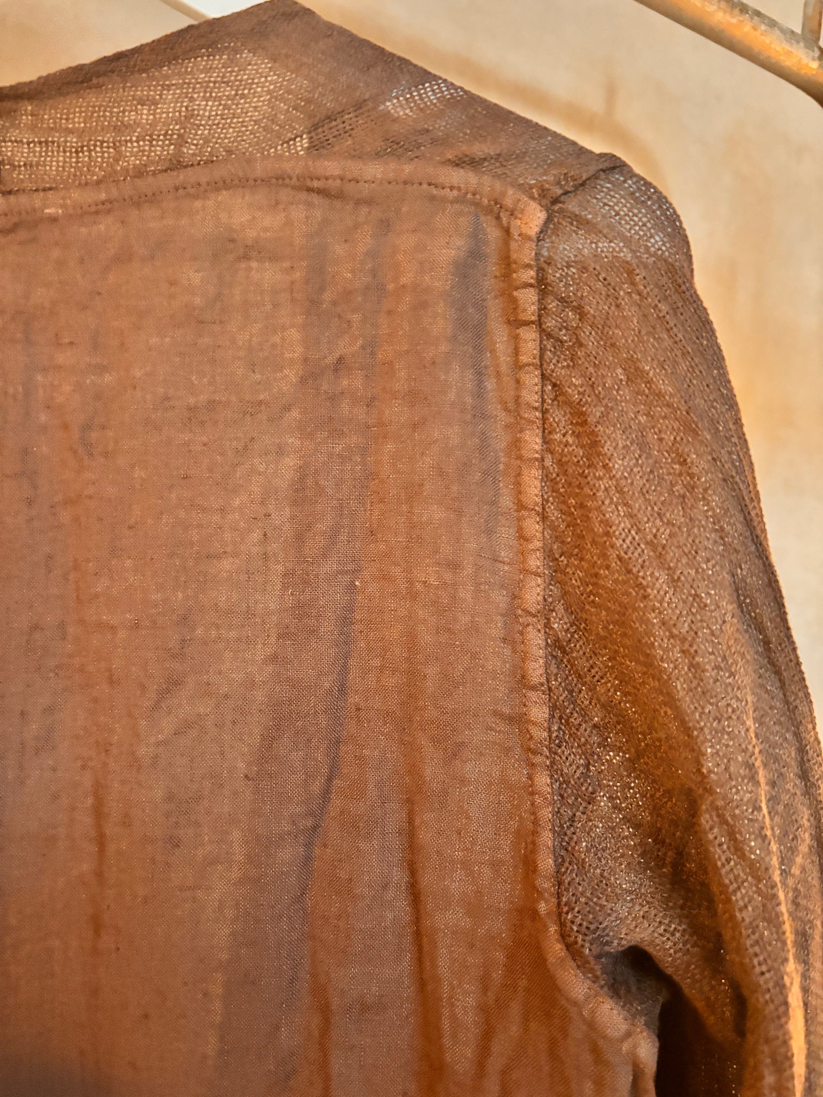Italian Linen : Annabelle: Jacket, One size | Pecan Brown