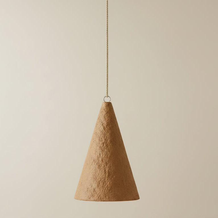 Pendant Light : Arlon : Tall Cone Paper Pendant, 70cm | Brown