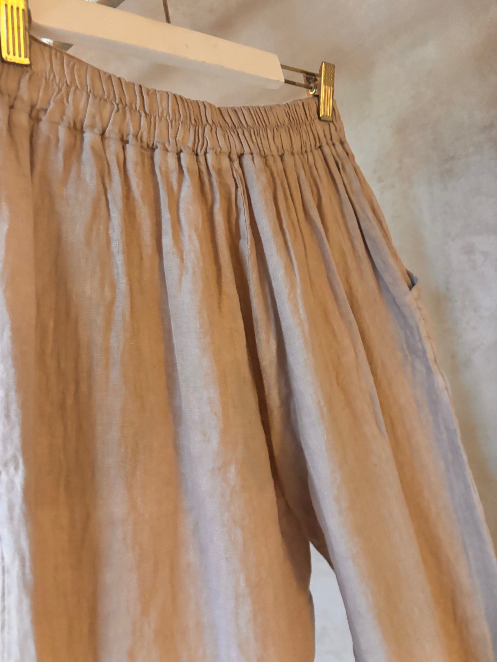 Italian Linen : Aster : Pants, S/M | Ecru