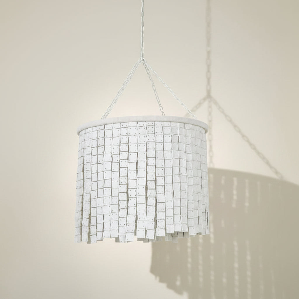 CLEARANCE PENDANT : Atieno : Clay Drum Pendant