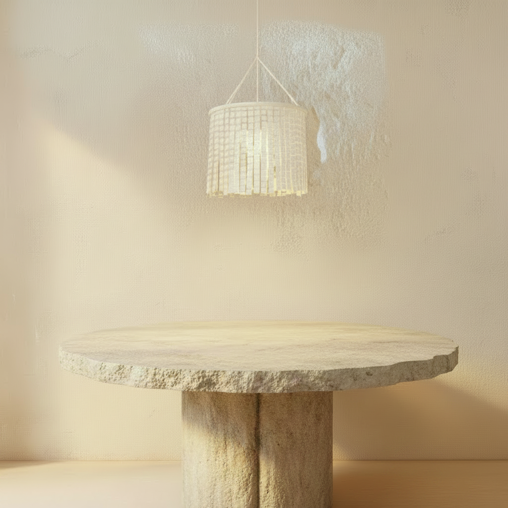 CLEARANCE PENDANT : Atieno : Clay Drum Pendant
