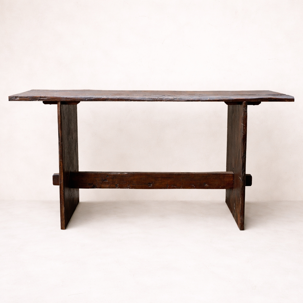 reclaimed teak, dark wood, wabi sabi style, console, 180cm