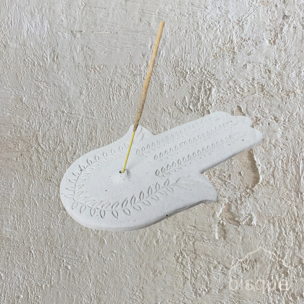 Hamsa : Ceramic Palm Incense Holder